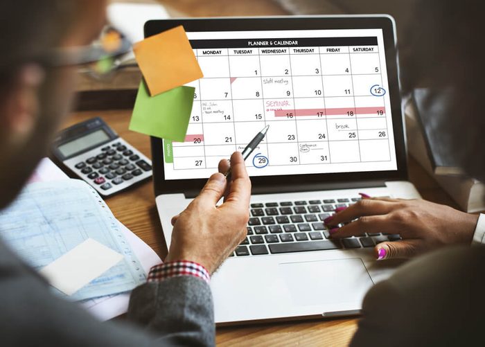 Weekly Planner Schedule Memo Timeline Concept