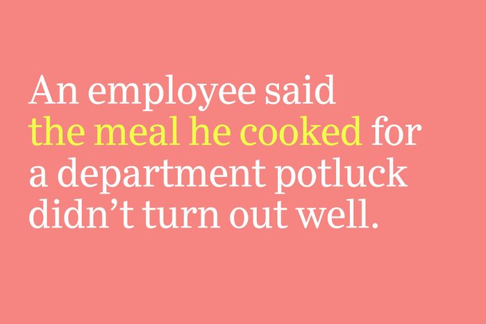 the meal he cooked