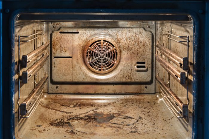 Dirty open oven - messy kitchen, Compulsive Hoarding Syndrom