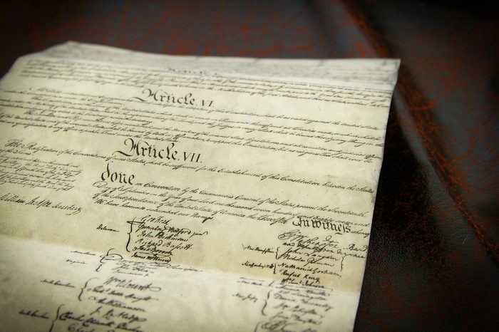 Replica of the United States Constitution