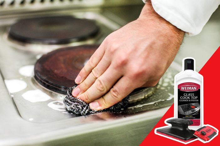 wire brush stovetop