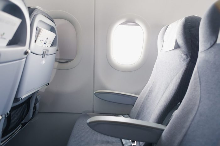 airline passenger seat and side window