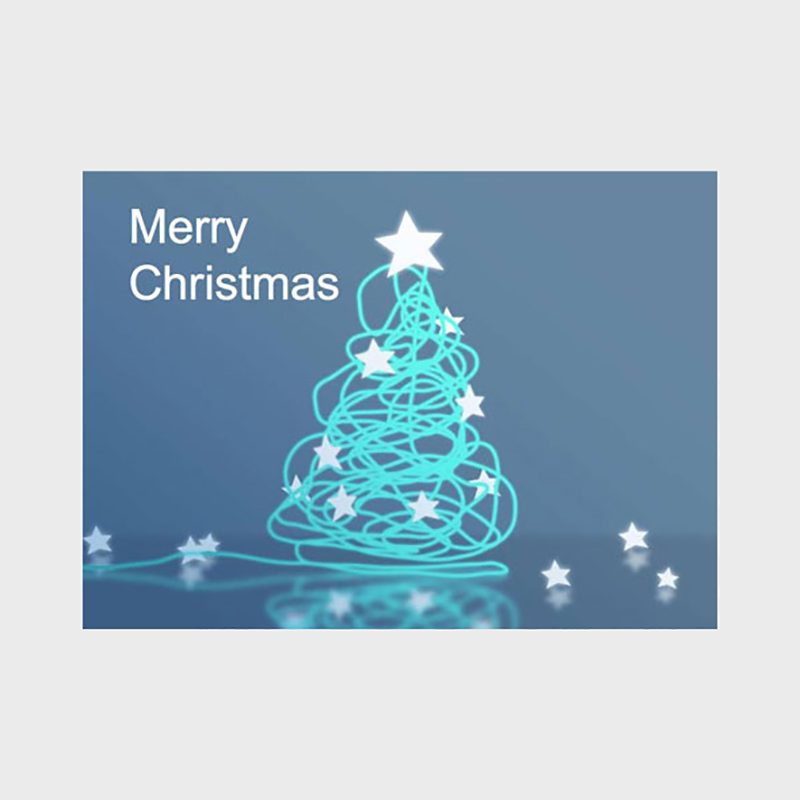 starry christmas tree card