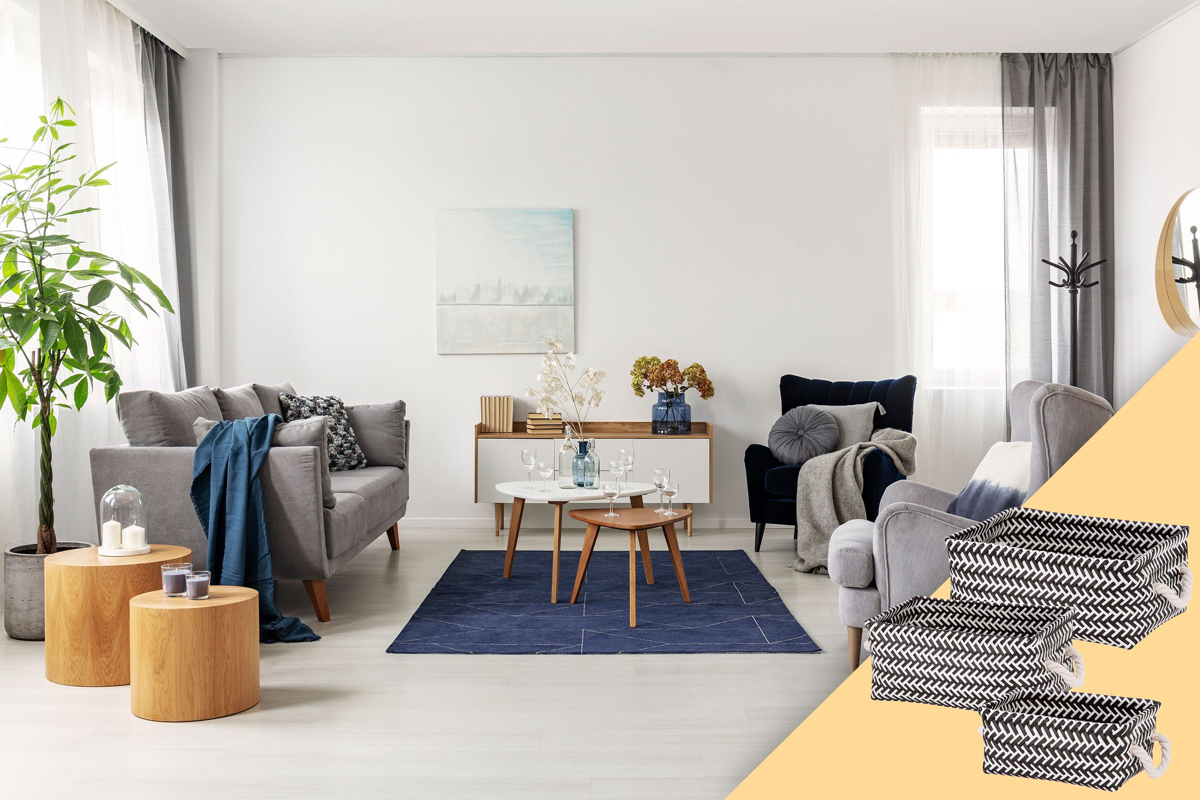 living room with suggested product