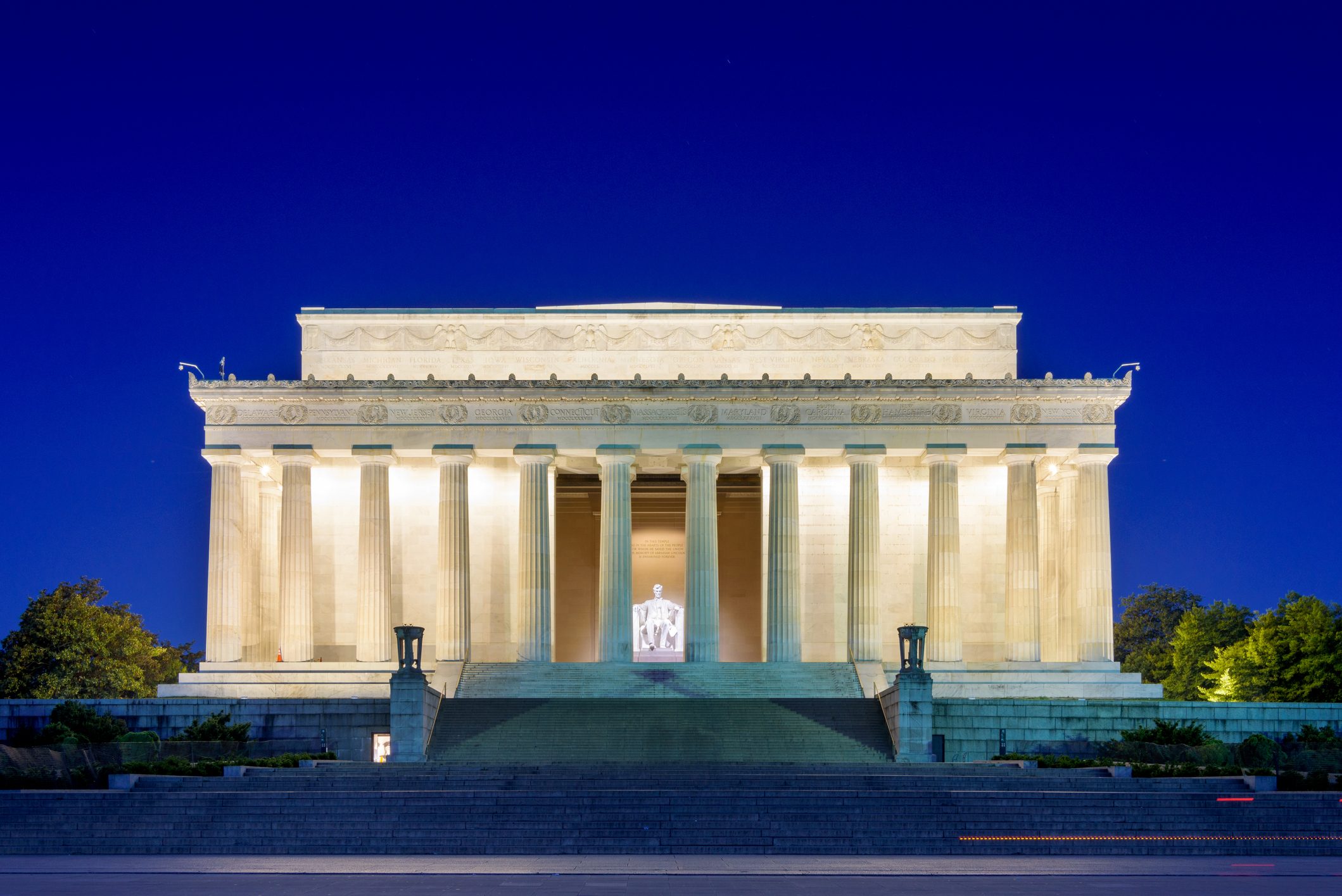 Lincoln Memorial in Washington DC in early morning, springtime