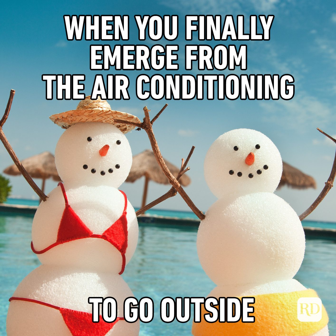 meme text: When you finally emerge from the air conditioning to go outside