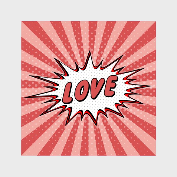 Comic Style Valentine's Day Card