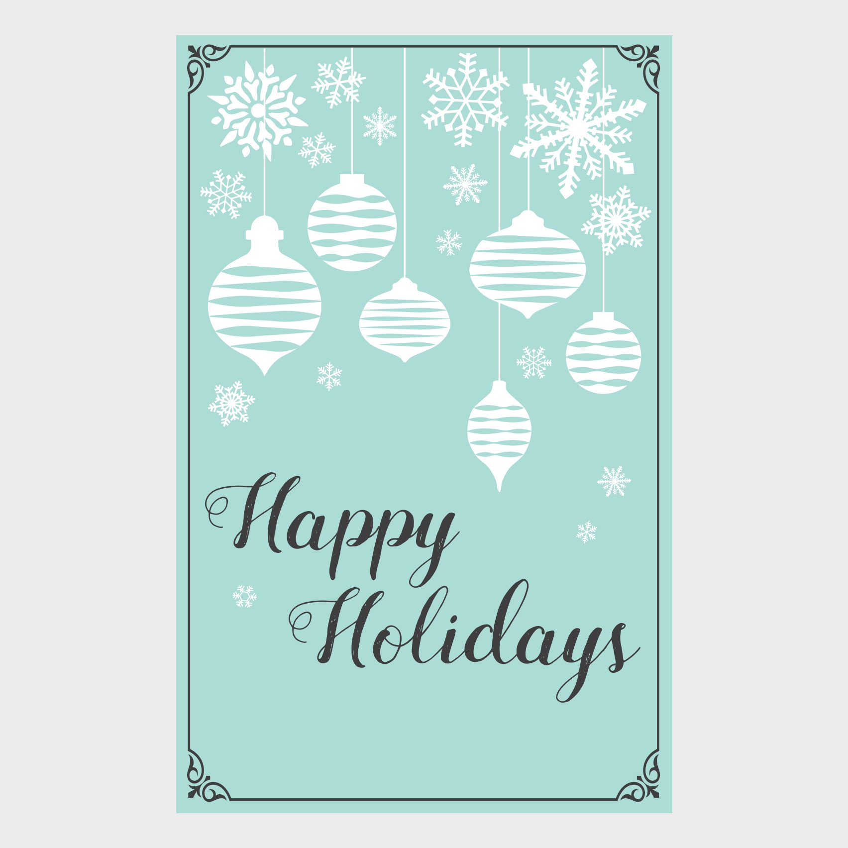 Simple Happle Holidays Card 