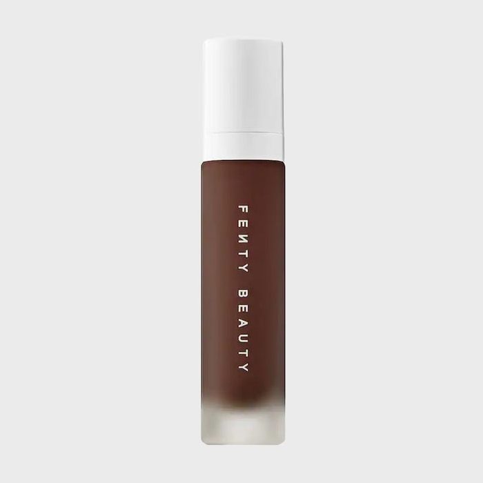 Foundation bottle stands upright, displaying 