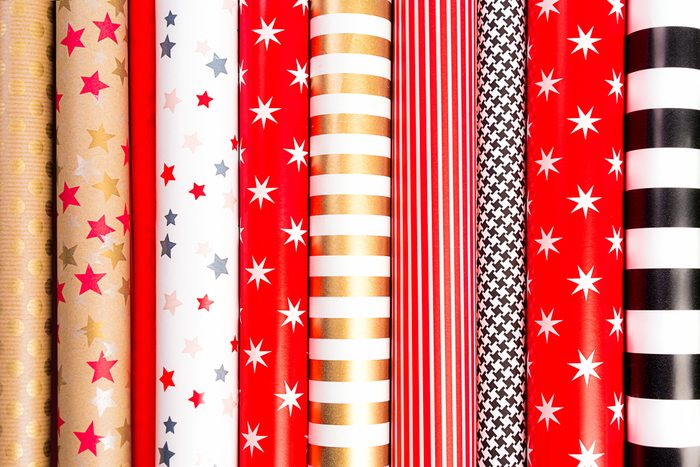 Winter Holidays Multi Colorful Wrapping Paper Rolls.