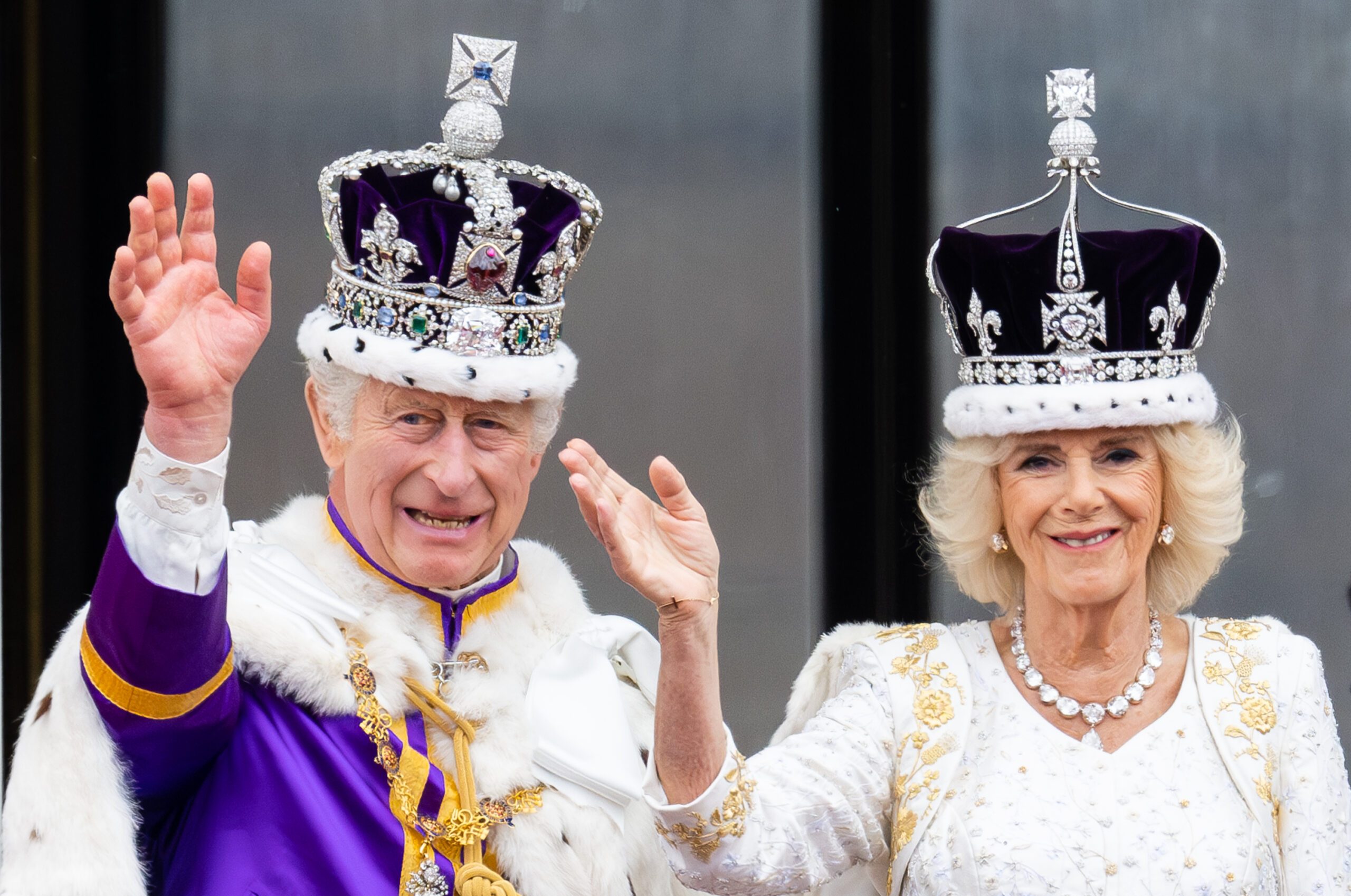 Their Majesties King Charles III And Queen Camilla on Coronation Day