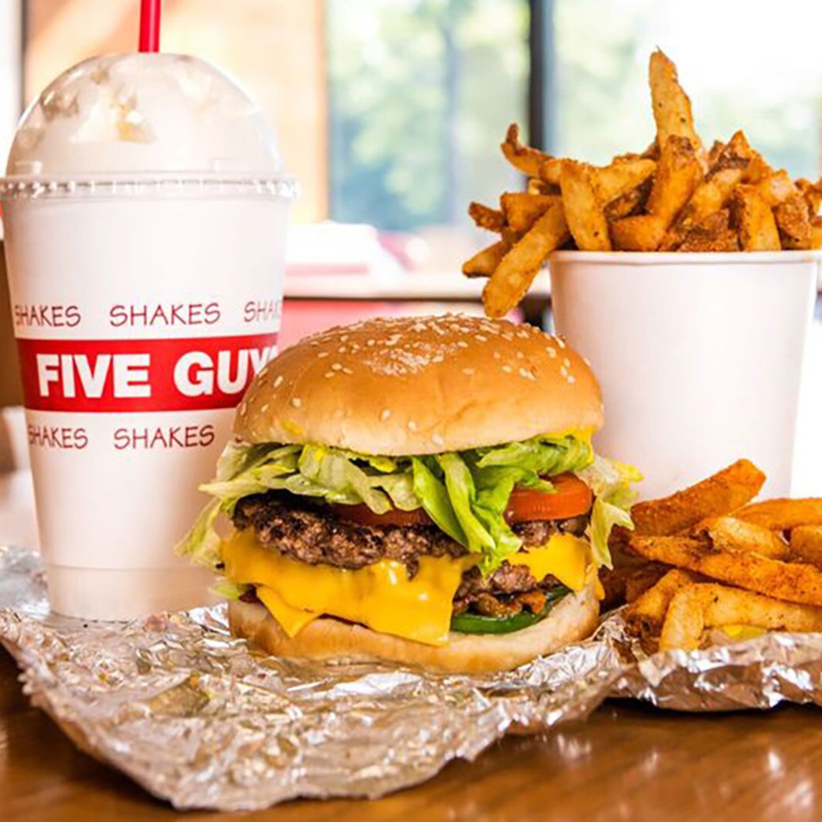 Five Guys Cheeseburger